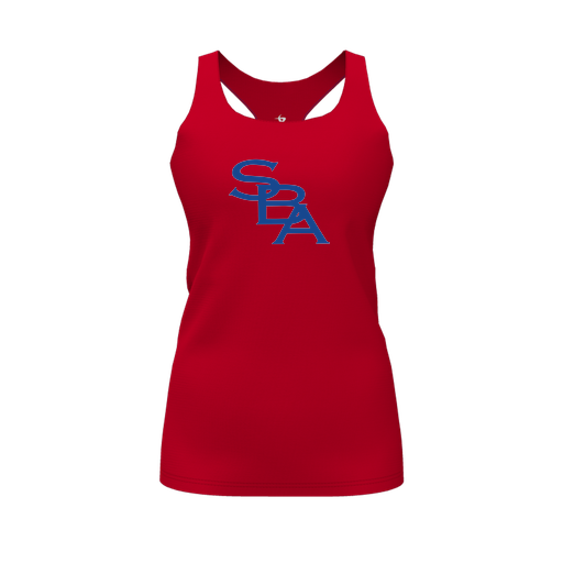 [CUS-DFW-RCBK-PER-RED-FYS-LOGO2] Decker Racerback Tank Top (Female Youth S, Red, Logo 2)