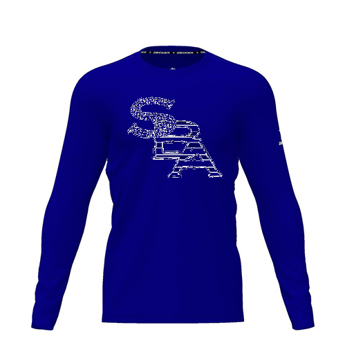 [CUS-DRIF-TEES-PER-CNK-LSL-RYL-YXS-LOGO1] Dri Fit Performance T-Shirt (Youth XS, Royal, Logo 1, Long Sleeve)