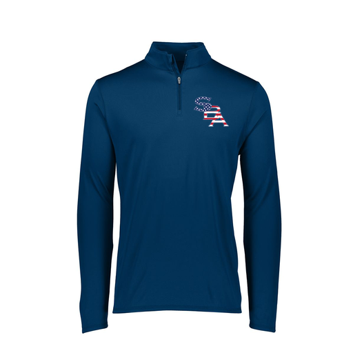 [FTLQFLNV-FAXS-LOGO1] Decker Women's Flex-Lite 1/4 Zip Shirt (Female Adult XS, Navy, Logo 1)