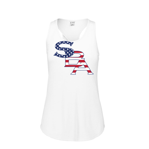 [3078.005.S-LOGO1] Ladies Tri Blend Tank Top (Female Adult S, White, Logo 1)