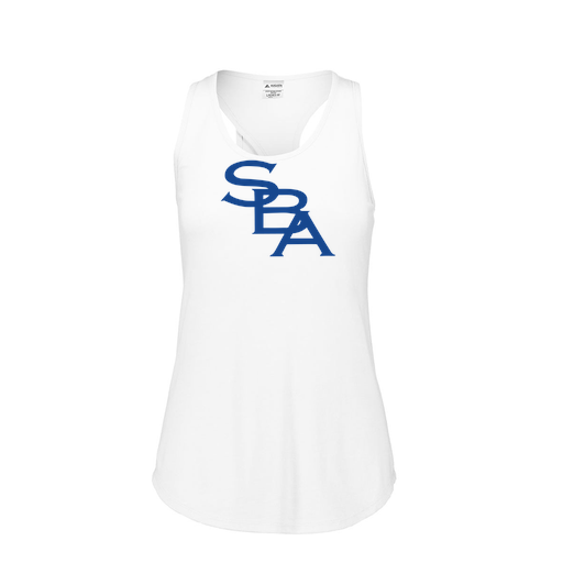 [FT0TUBWH-FAS-LOGO2] Ladies Tri Blend Tank Top (Female Adult S, White, Logo 2)