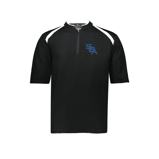 [229581-AS-BLK-LOGO2] Men's Dugout Short Sleeve Pullover (Adult S, Black, Logo 2)