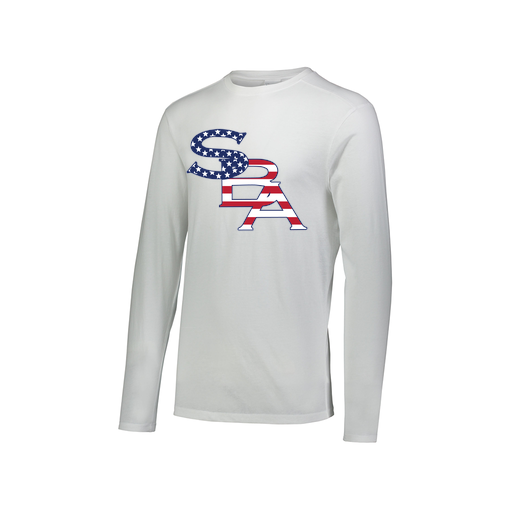 [3075.005.XS-LOGO1] Men's LS Ultra-blend T-Shirt (Adult XS, White, Logo 1)