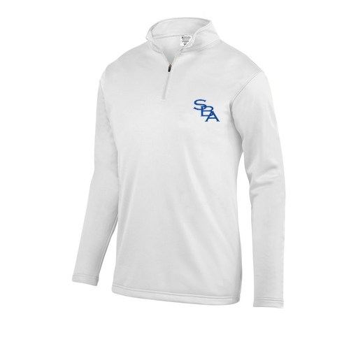 [DFW-FFQZ-WHT-AS-LOGO2] Men's FlexFleece 1/4 Zip (Adult S, White, Logo 2)