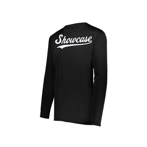 [222823.080.S-LOGO3] Youth LS Smooth Sport Shirt (Youth S, Black, Logo 3)