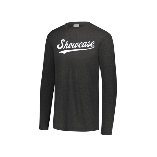 [FTLCUBBK-YS-LOGO3] Decker Youth Tri-Blend T-Shirt - Long Sleeve (Youth S, Black, Logo 3)