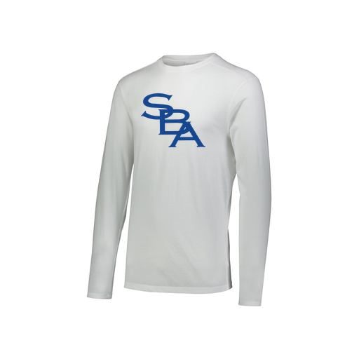 [3076.005.S-LOGO2] Youth LS Ultra-blend T-Shirt (Youth S, White, Logo 2)