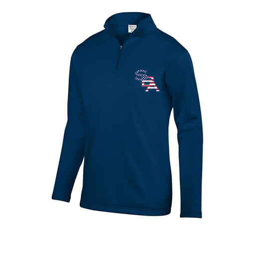 [5508.065.S-LOGO1] Decker Youth FlexFleece 1/4 Zip (Youth S, Navy, Logo 1)