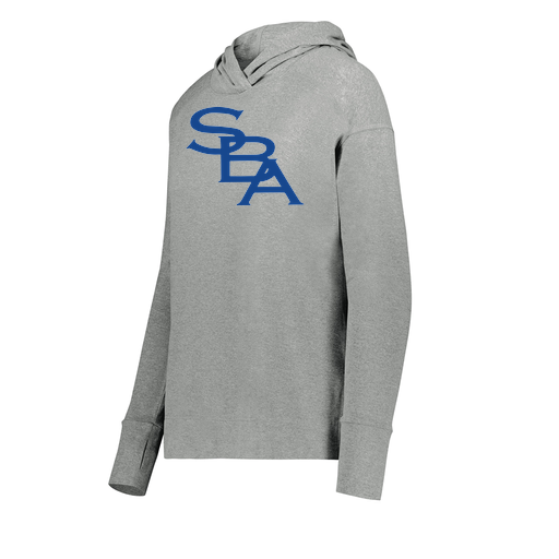 [222798-SIL-FAXS-LOGO2] Ladies Ventura Thin Knit Hoodie (Female Adult XS, Silver, Logo 2)