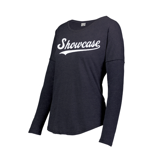 [3077.72N.XS-LOGO3] Ladies LS Ultra-blend T-Shirt (Female Adult XS, Navy, Logo 3)
