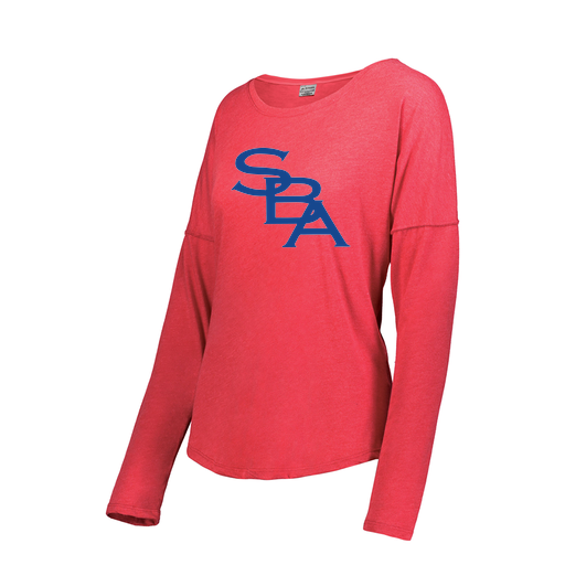 [3077.V96.XS-LOGO2] Ladies LS Ultra-blend T-Shirt (Female Adult XS, Red, Logo 2)